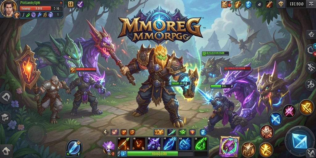 Tangkapan layar menampilkan aksi seru dalam game MMORPG 3446.
