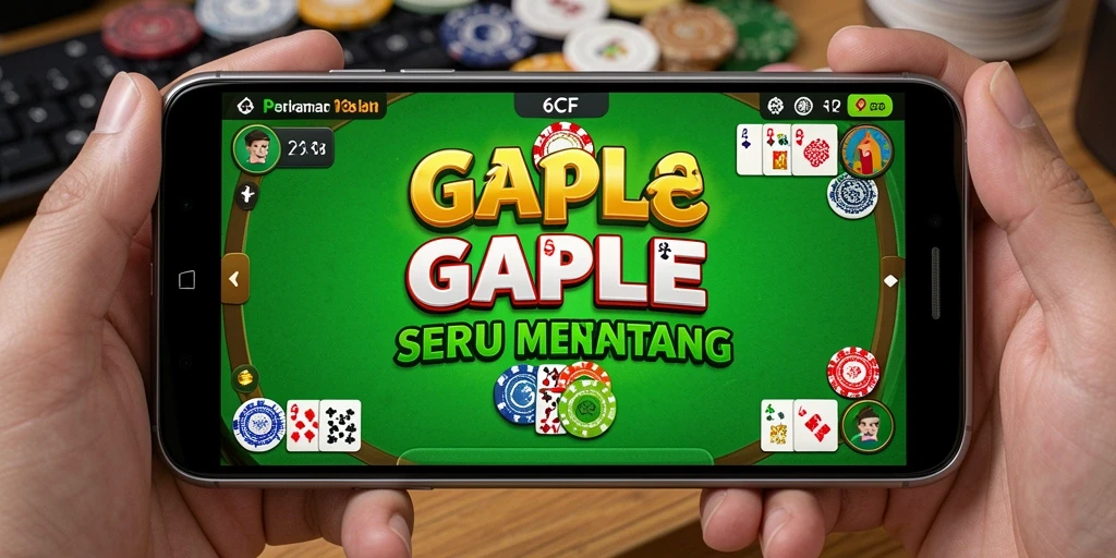 Tampilan gameplay seru dalam permainan Gaple 6CF.