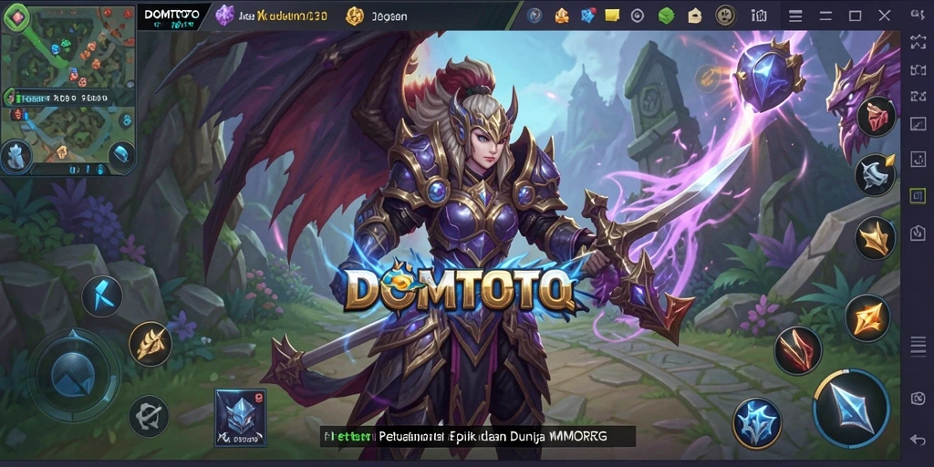 Tampilan gameplay <strong>DOMTOTO</strong> menampilkan petualangan seru di dunia MMORPG.