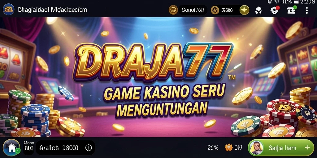 Gameplay menarik DRAJA777 di layar ponsel.