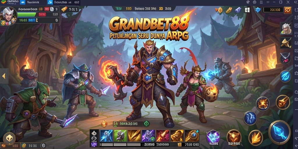 Tangkapan layar gameplay <strong>GRANDBET88</strong> menunjukkan aksi pertarungan yang mendebarkan.
