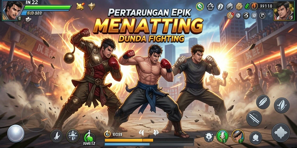 Tangkapan layar gameplay IN22 menampilkan aksi pertarungan yang mendebarkan.