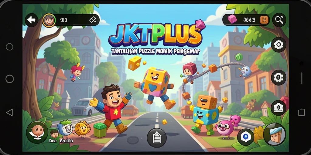 Tampilan gameplay seru dari JKTPLUS yang penuh tantangan Puzzle.