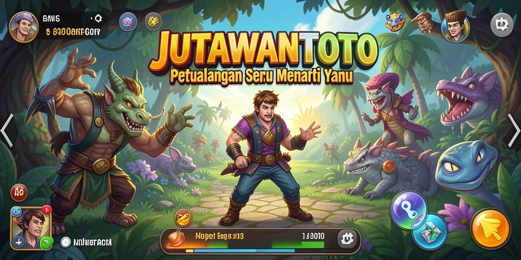 Tampilan menakjubkan dari gameplay petualangan JUTAWANTOTO.