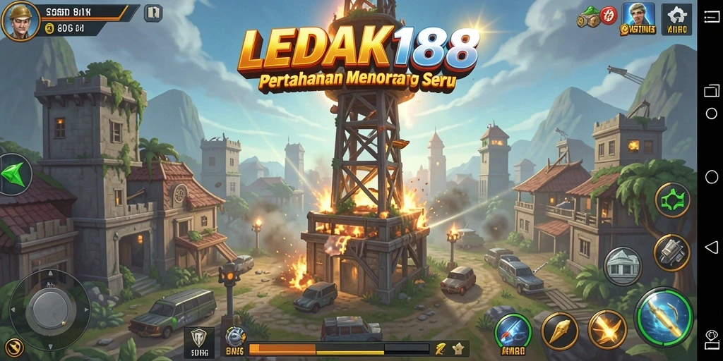 Gameplay seru dari LEDAK188 dalam Tower Defense.