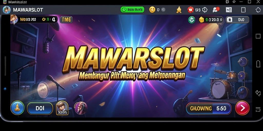 Tampilan gameplay seru MAWARSLOT saat menyusun irama musik.