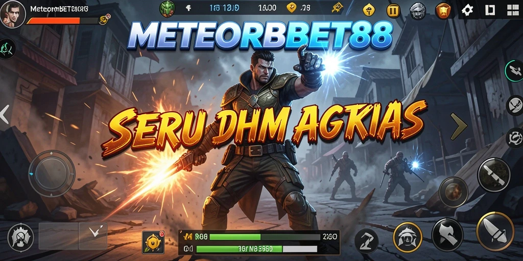 Tampilan aksi seru dalam gameplay METEORBET88.