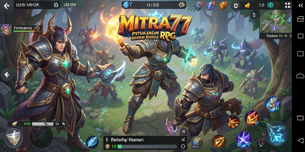 Tampilan gameplay seru dalam dunia RPG MITRA77 yang menakjubkan.