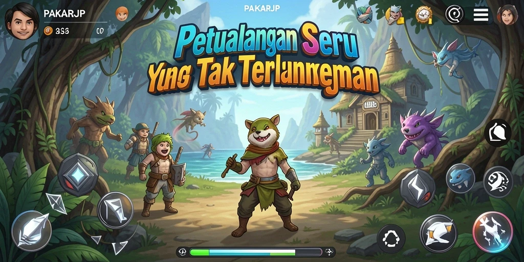 Tampilan gameplay PAKARJP dengan karakter dan lingkungan yang mendebarkan.
