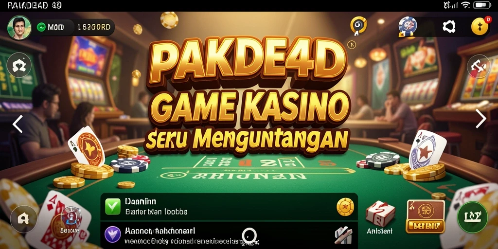 Tampilan gameplay menarik dalam aplikasi Kasino PAKDE4D.