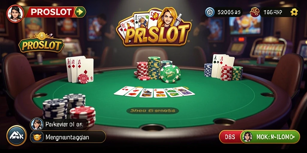 Tampilan game PROSLOT yang menarik dan mendebarkan saat bermain Poker.