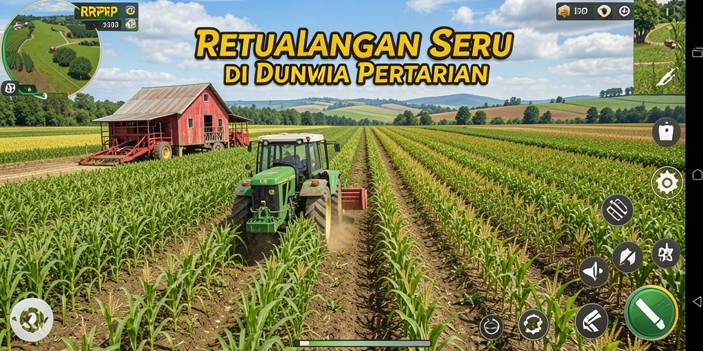 Screenshot RPRPRP menampilkan pemain yang sedang merawat tanaman di ladang.