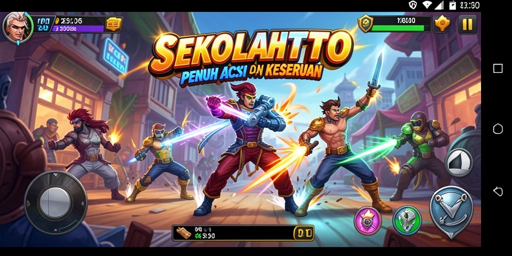 Tampilan gameplay SEKOLAHTOTO yang seru dan colorful.