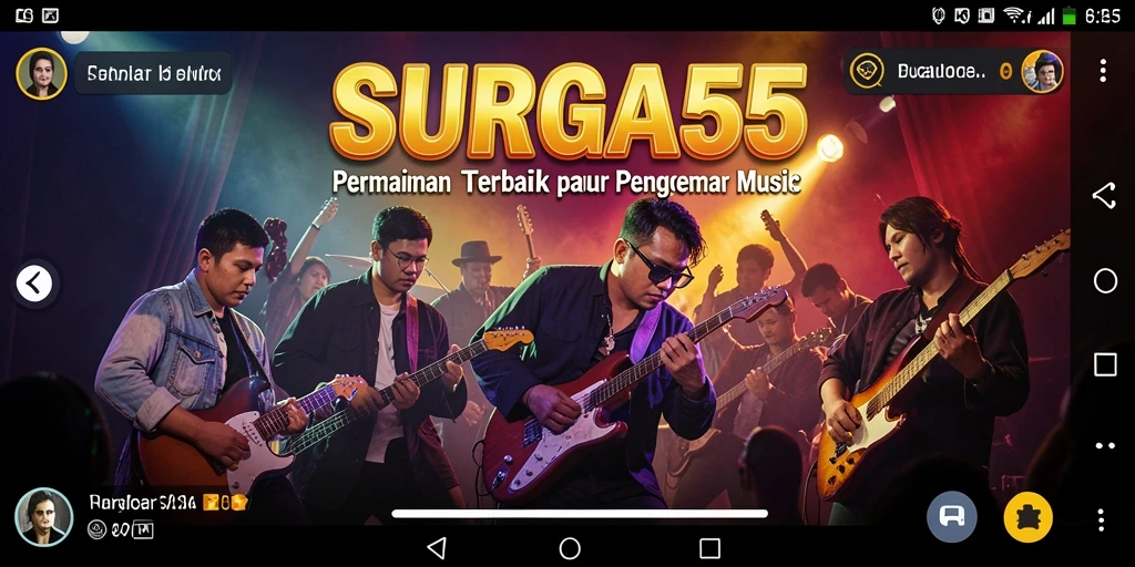 Tampilan gameplay SURGA55 dengan berbagai pilihan lagu dan antarmuka yang menarik.