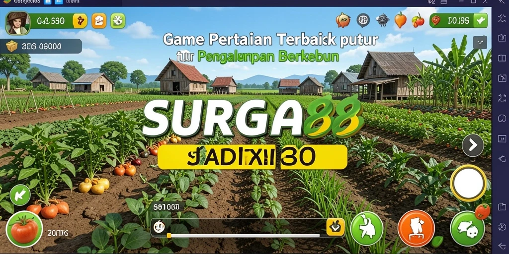 Tampilan screenshot SURGA88 menunjukkan keindahan pertanian dan aktivitas berkebun.
