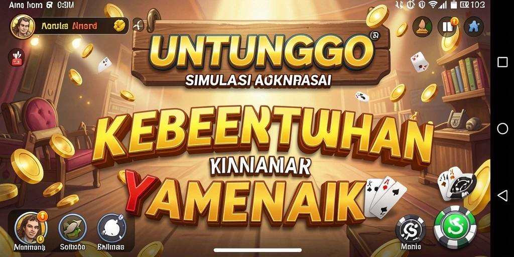 Tampilan gameplay UNTUNGGO dengan elemen simulasi yang mendebarkan.